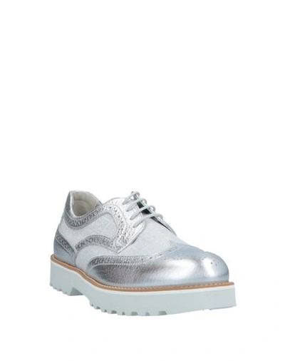 Hogan Lace-up Shoes In Silver