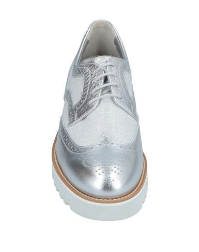 Hogan Lace-up Shoes In Silver