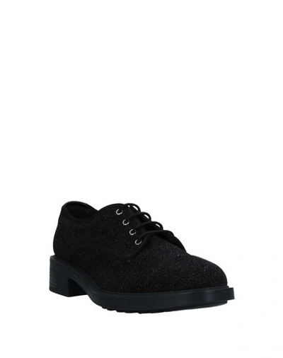 Hogan Lace-up Shoes In Black