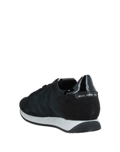 Shop Philippe Model Woman Sneakers Black Size 6 Soft Leather, Textile Fibers