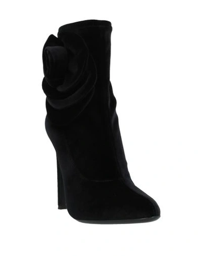 Shop Giuseppe Zanotti Woman Ankle Boots Black Size 5 Textile Fibers