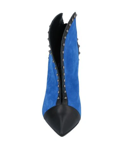 Shop Balmain Ankle Boot In Bright Blue