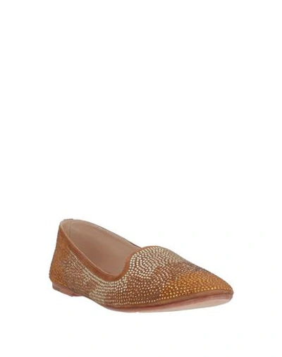 Shop Alberto Guardiani Loafers In Beige