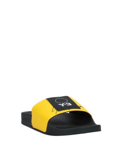 Shop Y-3 Sandals In Yellow