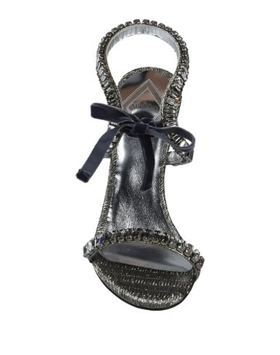 Shop Aperlai Sandals In Platinum