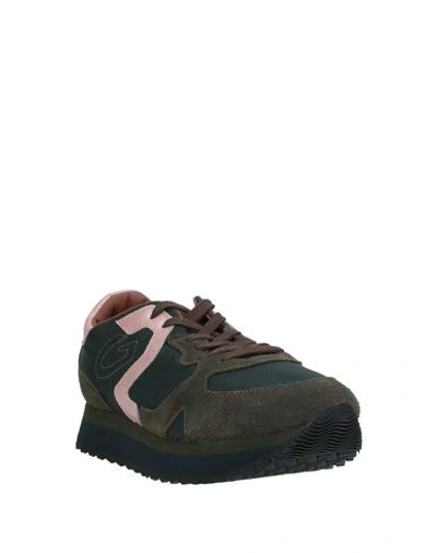 Shop Alberto Guardiani Sneakers In Dark Green