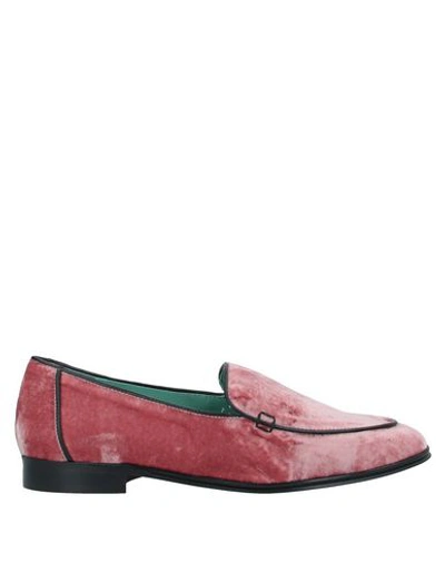 Shop Alberto Guardiani Woman Loafers Pastel Pink Size 6 Textile Fibers