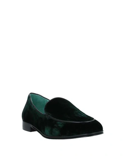 Shop Alberto Guardiani Loafers In Dark Green