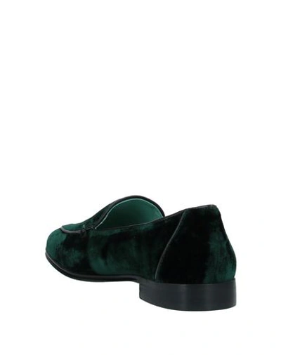 Shop Alberto Guardiani Loafers In Dark Green