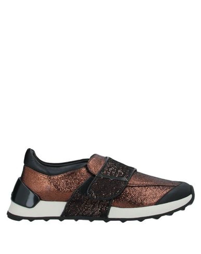 Shop Alberto Guardiani Sneakers In Bronze