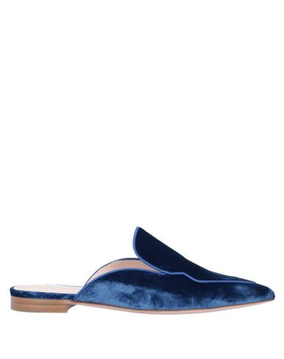 Shop Oscar Tiye Mules And Clogs In Blue