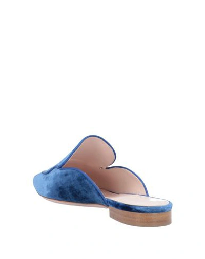 Shop Oscar Tiye Mules And Clogs In Blue