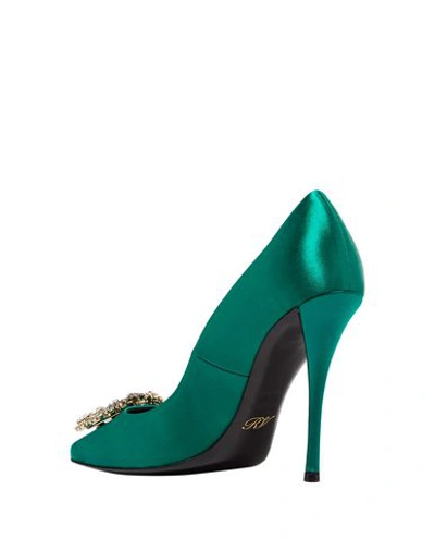 Roger Vivier Pump In Emerald Green