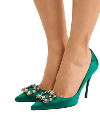 Roger Vivier Pump In Emerald Green