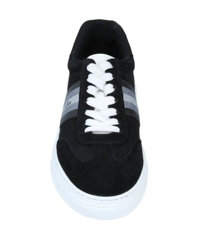 Shop Hogan Woman Sneakers Black Size 5 Soft Leather, Textile Fibers