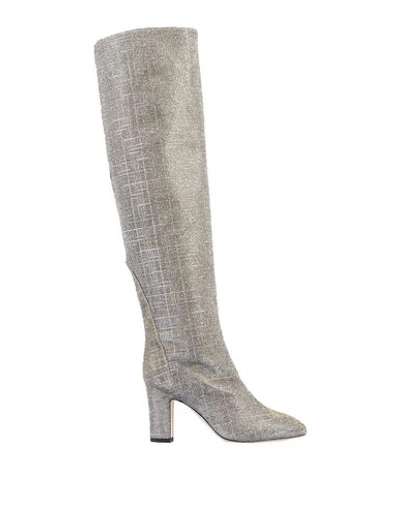 Shop Gia Couture Knee Boots In Silver