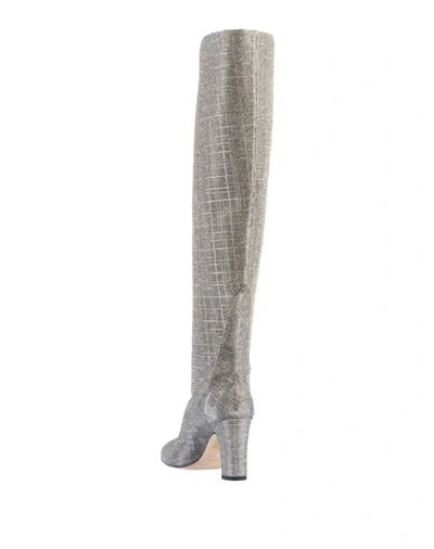 Shop Gia Couture Knee Boots In Silver