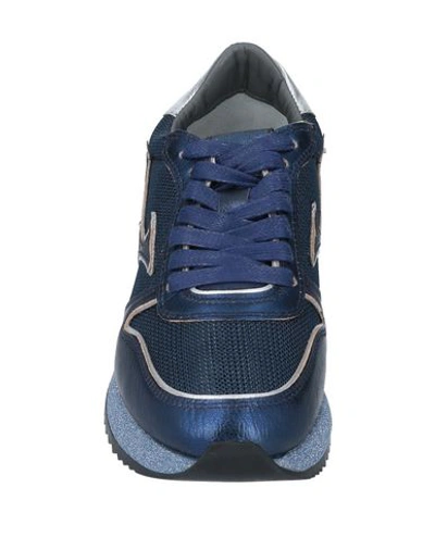 Shop Mizuno Woman Sneakers Midnight Blue Size 5 Soft Leather, Textile Fibers