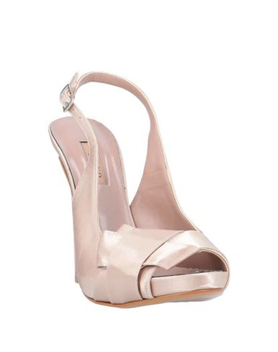 Shop Albano Sandals In Pastel Pink