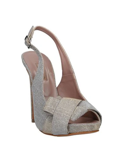 Shop Albano Sandals In Light Grey