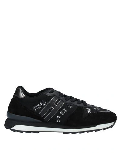 Shop Hogan Rebel Woman Sneakers Black Size 5.5 Soft Leather, Textile Fibers