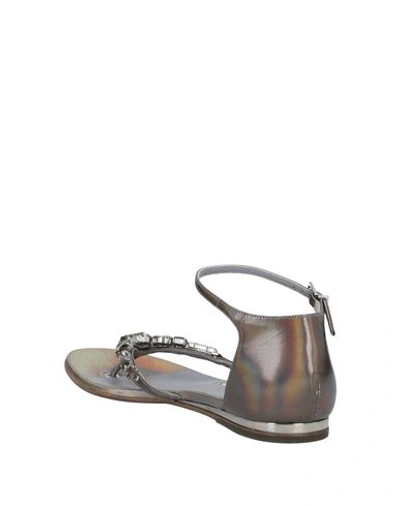 Shop Baldan Toe Strap Sandals In Lead