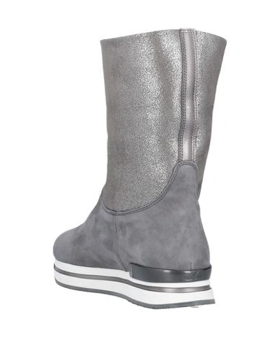 Shop Hogan Woman Ankle Boots Grey Size 9 Shearling