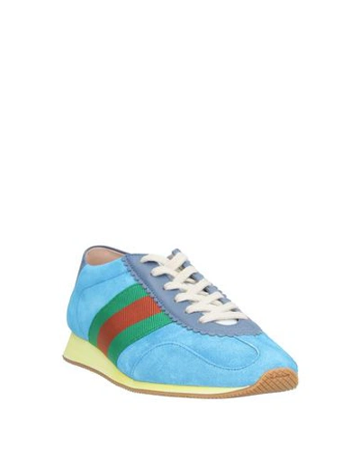 Shop Gucci Sneakers In Azure