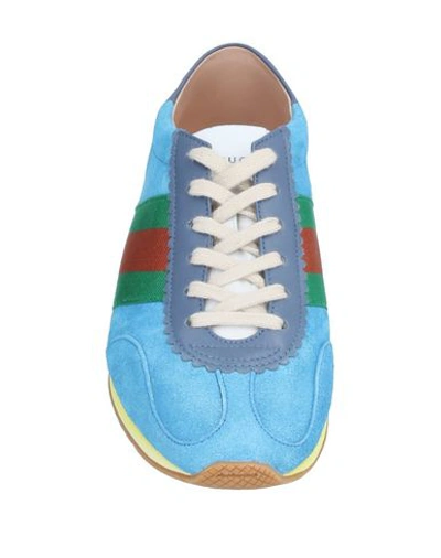 Shop Gucci Sneakers In Azure