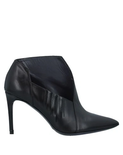 Shop Malloni Woman Ankle Boots Black Size 11 Soft Leather