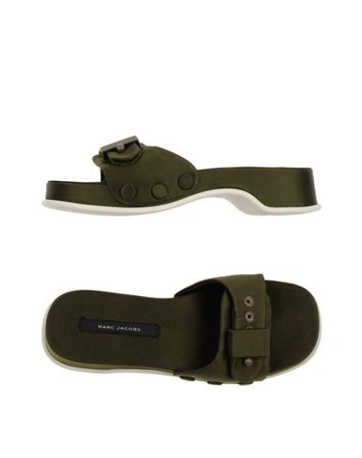Shop Marc Jacobs Sandals In Military Green