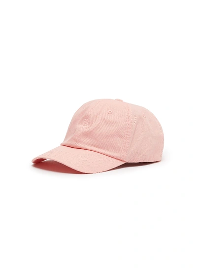 Shop Acne Studios Face Patch Baseball Cap In Blush Pink