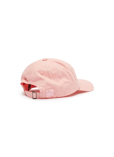 Shop Acne Studios Face Patch Baseball Cap In Blush Pink