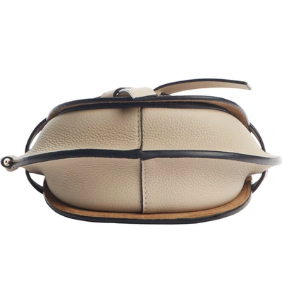 Shop Loewe Mini Gate Leather Crossbody Bag In Light Oat