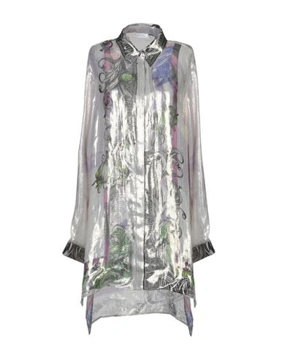 Shop Versace Floral Shirts & Blouses In Lilac