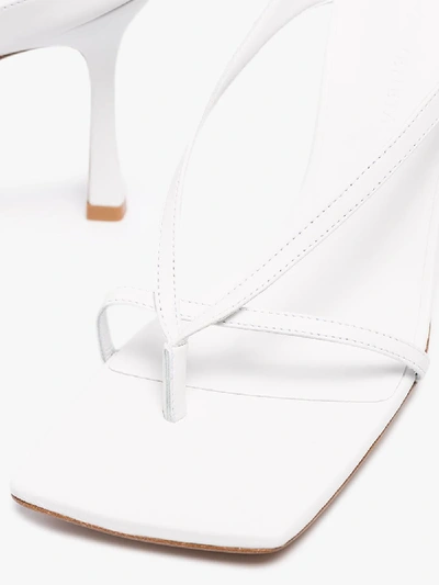 Shop Bottega Veneta Stretch 90 Leather Sandals In White