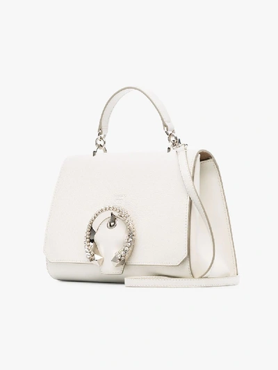 Shop Jimmy Choo Madeline Crystal Tote In White