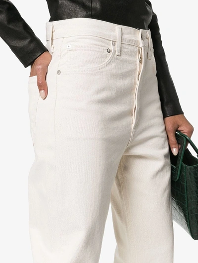 Shop Agolde '90s High Waist Straight Leg Jeans In White