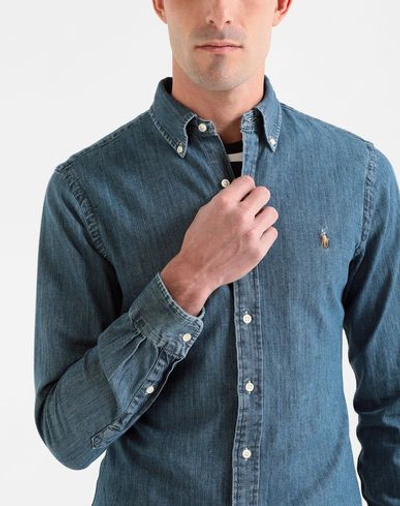 Shop Polo Ralph Lauren Denim Shirt In Blue