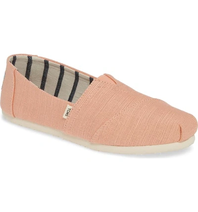 Shop Toms Classic Canvas Slip-on In Coral Pink Heritage Canvas