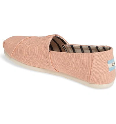 Shop Toms Classic Canvas Slip-on In Coral Pink Heritage Canvas