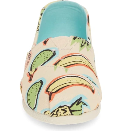 Shop Toms Classic Canvas Slip-on In Coral Pink Fruit Fabric