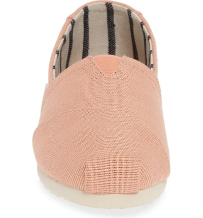 Shop Toms Classic Canvas Slip-on In Coral Pink Heritage Canvas