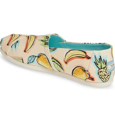 Shop Toms Classic Canvas Slip-on In Coral Pink Fruit Fabric