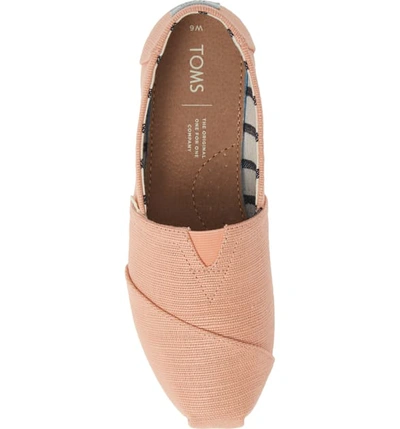 Shop Toms Classic Canvas Slip-on In Coral Pink Heritage Canvas