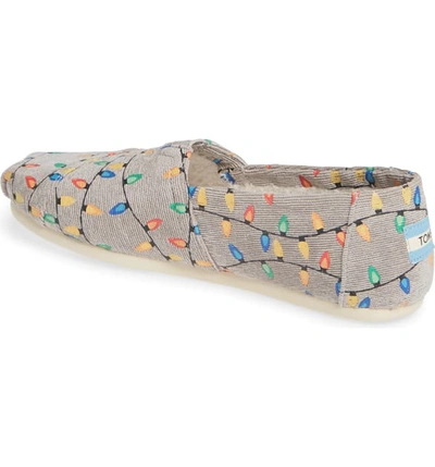 Shop Toms Classic Canvas Slip-on In Grey Lights Print Fabric