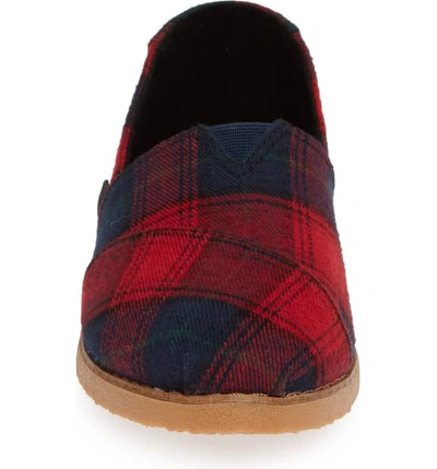 Shop Toms Classic Canvas Slip-on In Red Tartan Fabric