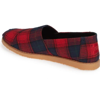 Shop Toms Classic Canvas Slip-on In Red Tartan Fabric