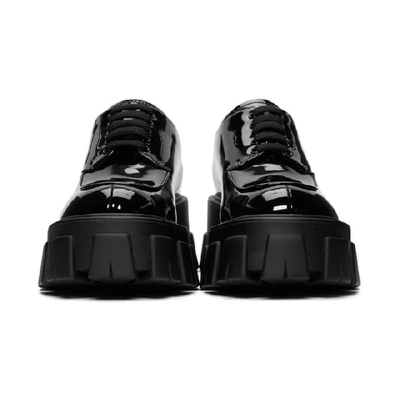 Shop Prada Black Platform Creeper Derbys