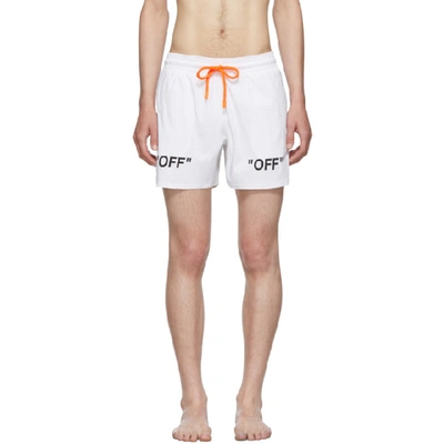 Off-white White Vilebrequin Edition Arrows Moorise Swim Shorts | ModeSens